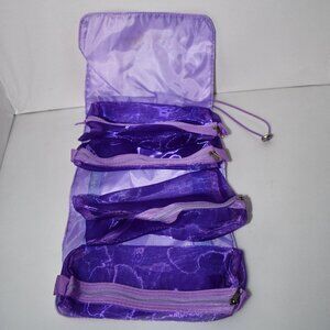 KAKKOII Roll Up Makeup Bag – 4-in-1 Detachable Hanging Organizer Purple